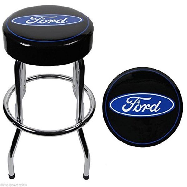 Plasticover Ford Garage Bar Stool, Blue & Black PL322593